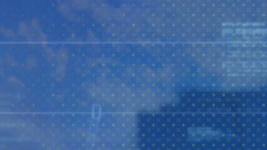 Bu video, bir şehrin tepesinde yer alan finansal grafiklerin ve verilerin dijital animasyonudur. Video küresel bir ekonomi ve teknoloji kavramını temsil ediyor..