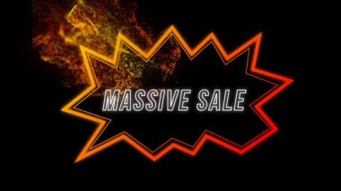 Konuşma baloncuğunun üstündeki devasa satış metninin animasyonu. Geçmişe dönük gelecek ve dijital arayüz kavramı dijital olarak oluşturulmuş video.