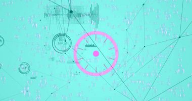 Harflerle bağlantı ağının animasyonu ve... Coronavirus covid salgını sırasında dijital olarak üretilen iş ve teknoloji.