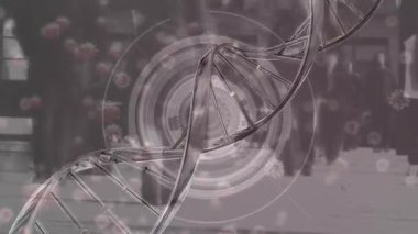 Yuvarlak tarayıcılar ve kopyalama alanı üzerinde artan sayıların dijital animasyonu. Küresel gönderim ve bağlantılar konsepti dijital olarak oluşturuldu.