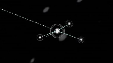 Dönen dünya üzerindeki bağlantı ağının animasyonu. küresel veri işleme, hesaplama ve dijital arayüz kavramı dijital olarak oluşturulmuş video.