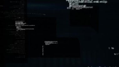 Mavi arkaplanda veri işleme ve ikili kodlama animasyonu. küresel hesaplama ve veri işleme kavramı dijital olarak oluşturulmuş video.