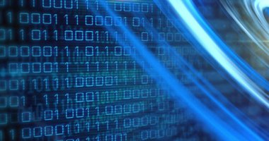 Dijital sahneyi silip süpüren ikili matris, cyan çizgilerini, tarama çizgisi dokularını gösteriyor. Izgara, ağ, neon, parıltı, hareket, fütüristik, siber