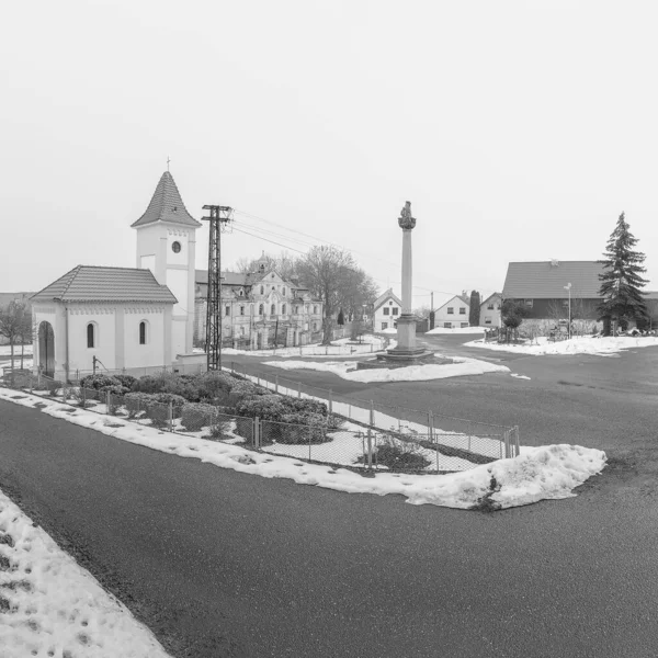 Polaky Czech Republic February 2021 Centre Village Winter — Stock Photo, Image