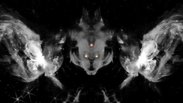 God Face Абстрактное Лицо Бога Оптических Иллюзий Светлом Темном Фоне — стоковое видео