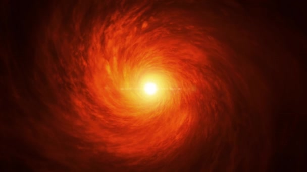 Supermassive Black Hole Rotációs Hurok Csillogó Csillagokkal Forgó Fekete Lyuk — Stock videók