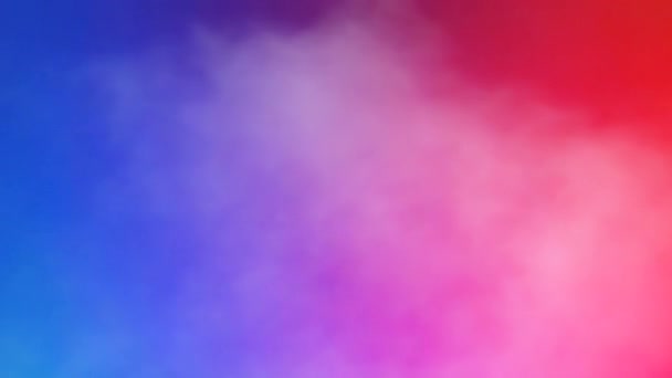 Smokey Fog Барвистому Фоні Анімаційного Відео Ефект Легкого Диму Навколишнього — стокове відео
