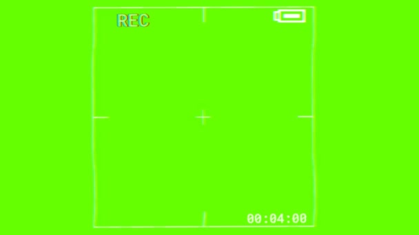 Videocamera Opname Groen Scherm Achtergrond Animatie Live Weergave Weergave Videorecorder — Stockvideo