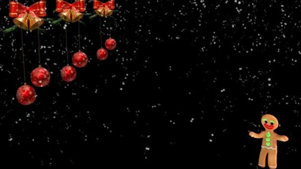 Christmas Theme Background Animation Happy Christmas Decoration Christmas Theme Xmas — Stock Video