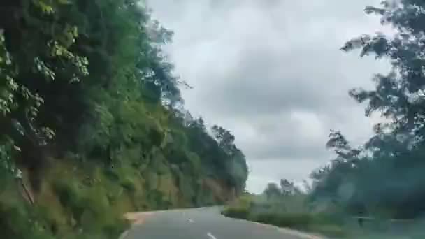 Hills Yolu Zaman Aşımı Videosu Munnar Tepeleri Tehlikeli Yol Tokası — Stok video