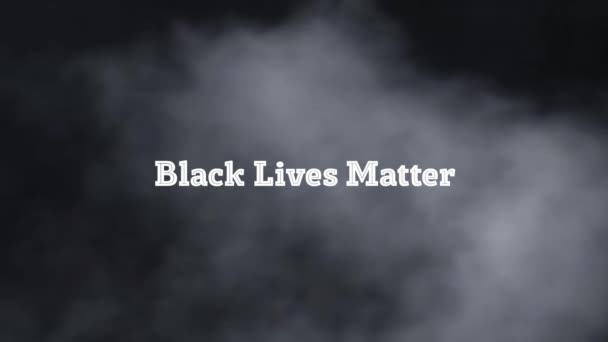 Black Lives孤立した背景4K映像についての言葉 Black Lives Matters Neon Text Blm — ストック動画