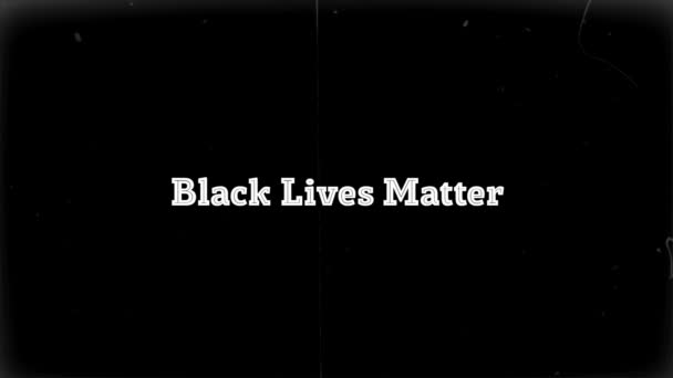 Black Lives Matters Word Isolated Background Footage Black Lives Matters — Stock Video