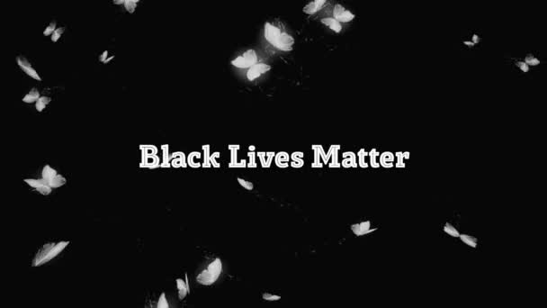 Black Lives Betyder Ord Isolerad Bakgrund Film Svarta Lever Frågor — Stockvideo