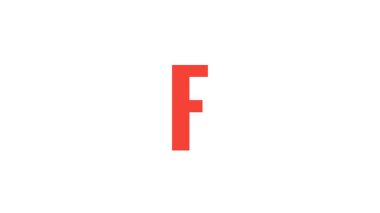 F Harfi - Soyut Sanat Alfabesi F Logosu.