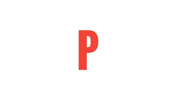 P信件 摘要艺术字母P标志 — 图库照片
