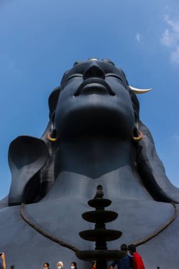 Adiyogi Lord Shiva heykeli Isha Yoga Coimbatore, Tamilnadu, Hindistan 'da. Lord Siva Heykeli.