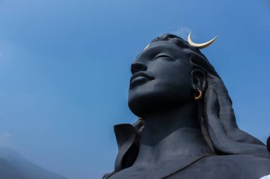 Adiyogi Lord Shiva heykeli Isha Yoga Coimbatore, Tamilnadu, Hindistan 'da. Lord Siva Heykeli.