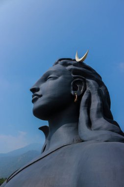 Adiyogi Lord Shiva heykeli Isha Yoga Coimbatore, Tamilnadu, Hindistan 'da. Lord Siva Heykeli.