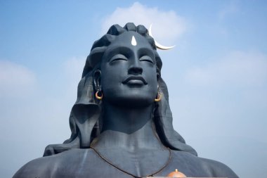 Adiyogi Lord Shiva heykeli Isha Yoga Coimbatore, Tamilnadu, Hindistan 'da. Lord Siva Heykeli.