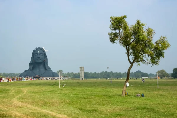 Adiyogi Lord Shiva Standbeeld Isha Yoga Coimbatore Tamilnadu India Heer — Stockfoto