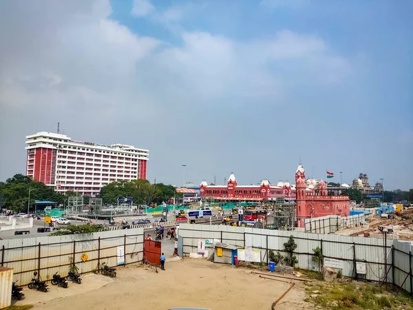 Ченнаї Індія Грудня 2020 Ariel View Mgr Central Railway Station — стокове фото