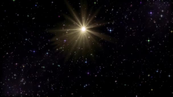 Big Bang Expansion Flare Effects Optischer Sonnenlicht Linsen Flare Effekt — Stockvideo