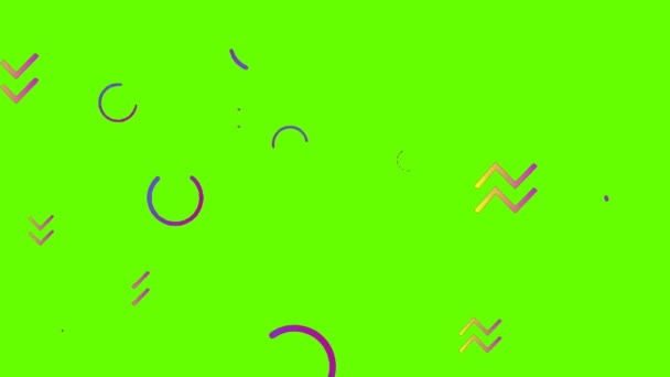 Безшовний Геометричний Візерунок Фоні Зеленого Екрану Animation Абстрактні Геометричні Квадрати — стокове відео