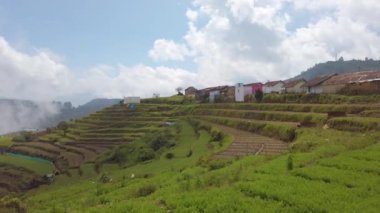 Kookal Köyü Bulutların Arasında 4K Stok Görüntüsü. Kodaikanal yakınlarındaki güzel kookal köyü, Tamilnadu, Hindistan