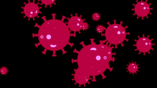 Corona Virus Covid Animációs Háttér Absztrakt Corona Vírus Animation Stock — Stock videók