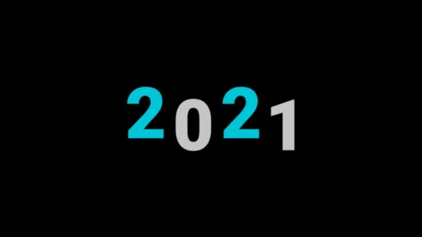 2021 Jahr Textur Wort Animation Stock Footage — Stockvideo