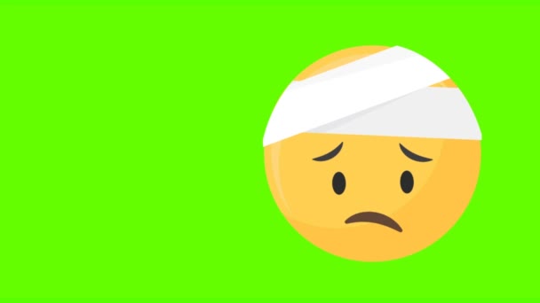 Animazione Reazione Facciale Del Fumetto Emoji Sullo Sfondo Opaco Dello — Video Stock