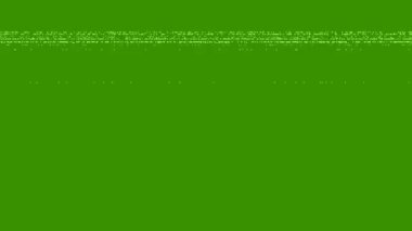 Yeşil Ekran Arkaplan 4K 'da Dijital TV Statik Elektronik Sesinin Kötü Sinyali.
