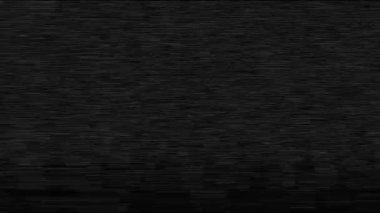4K Animasyonunda TV Statik Elektronik Gürültü Arkaplanı Kötü Sinyal.
