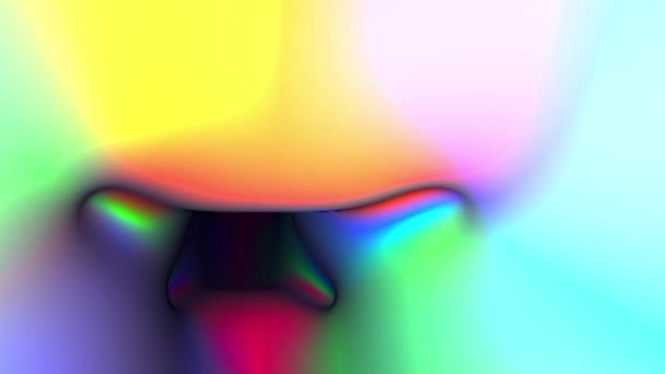 Kleurrijke Abstract Motion Loop Psychedelische Achtergrond — Stockvideo