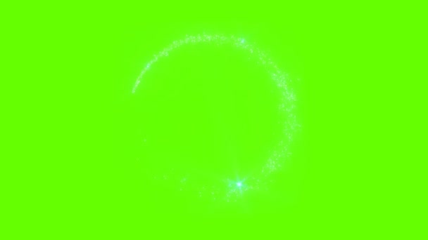 Golden Glitter Particle Reveal Sparkling Light Green Screen Background Animation — Stock Video