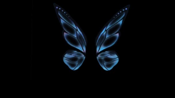 Kleurrijke Butterfly Wings Achtergrond Animatie Stock Beelden Vlinder Stock Video — Stockvideo