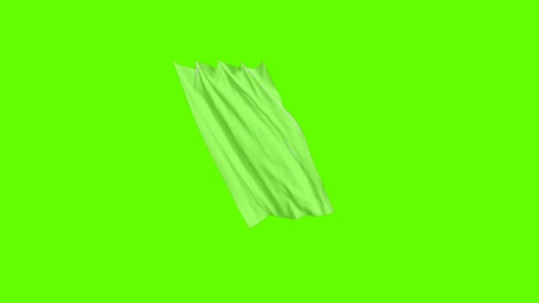 Шелковые Оконные Шторы Фоне Зеленого Экрана — стоковое видео