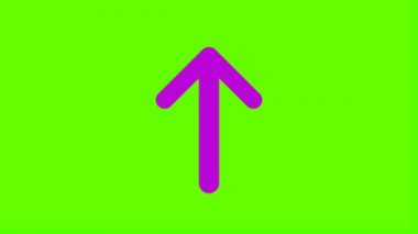 Yeşil Ekran Arkaplanında Yön Oku Sembolü 4K. 