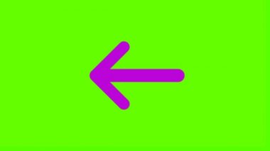 Yeşil Ekran Arkaplanında Yön Oku Sembolü 4K. 