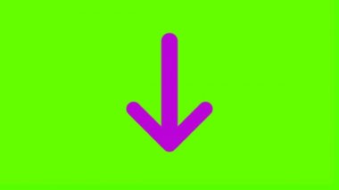 Yeşil Ekran Arkaplanında Yön Oku Sembolü 4K. 