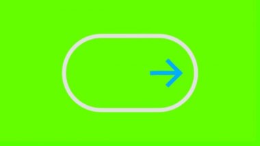 Yeşil Ekran Arkaplanında Yön Oku Sembolü 4K. 