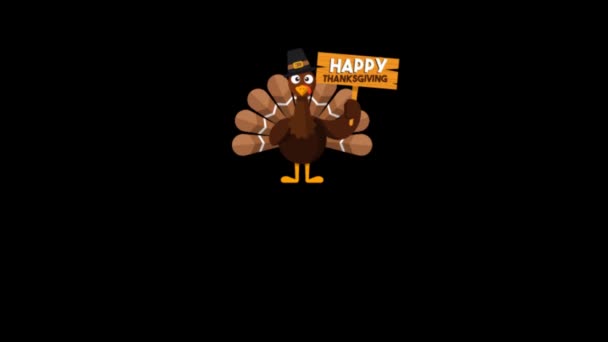 Thanksgiving Day Text Animation Hintergrund — Stockvideo