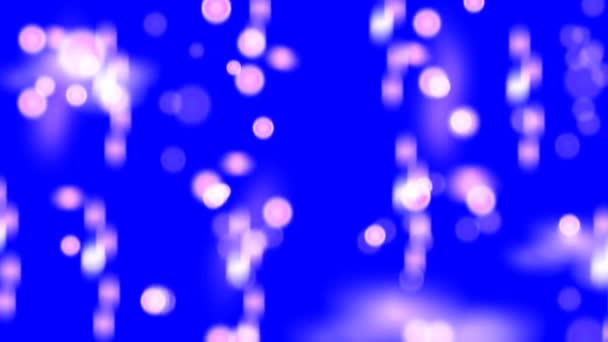 Unfocused Bokeh Light Effect Decoration Blue Matte Screen Foundation Welcoming — стоковое видео