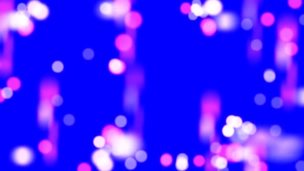 Decorazione Effetto Luce Bokeh Sfocata Sfondo Blu Opaco Casa Accogliente — Video Stock