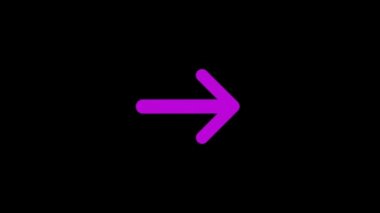 Yön Oku Sembolü Siyah Arkaplan Animasyonu 4K Stok Görüntüsü. 