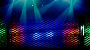Gece Partisi Işıklandırması - DJ Işıklar Dans Partisi Tema 4k Animasyon Stok görüntüleri. 