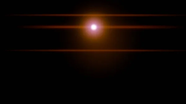 黒の背景に隔離された光太陽光レンズフレア効果 レンズフレア効果 — ストック写真