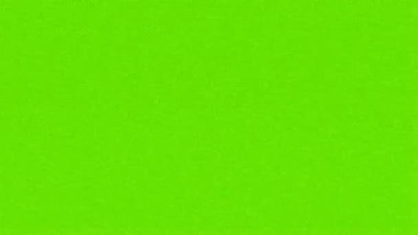 Плохое Качество Телевизионного Статического Шума Зеленом Фоне Animation — стоковое видео