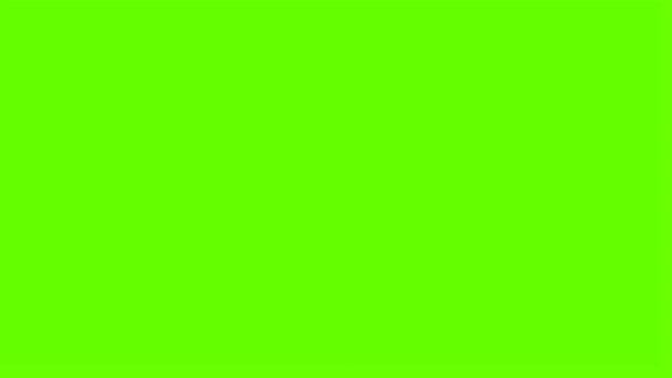 Cartoon Multicolor Fireworks Explode Green Screen Background Animation Stock Footage — Stock Video