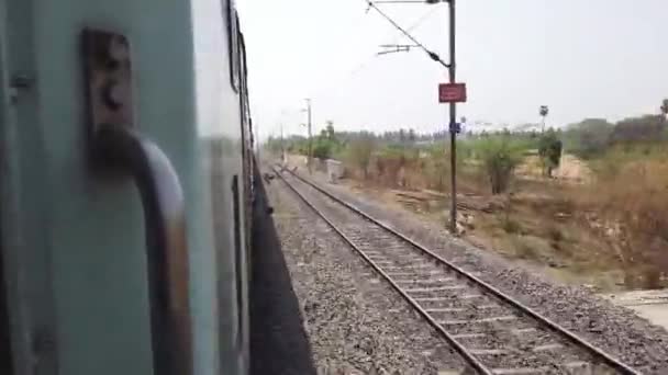 Indian Train Journey Stock Footage Indian Railways — Stock Video